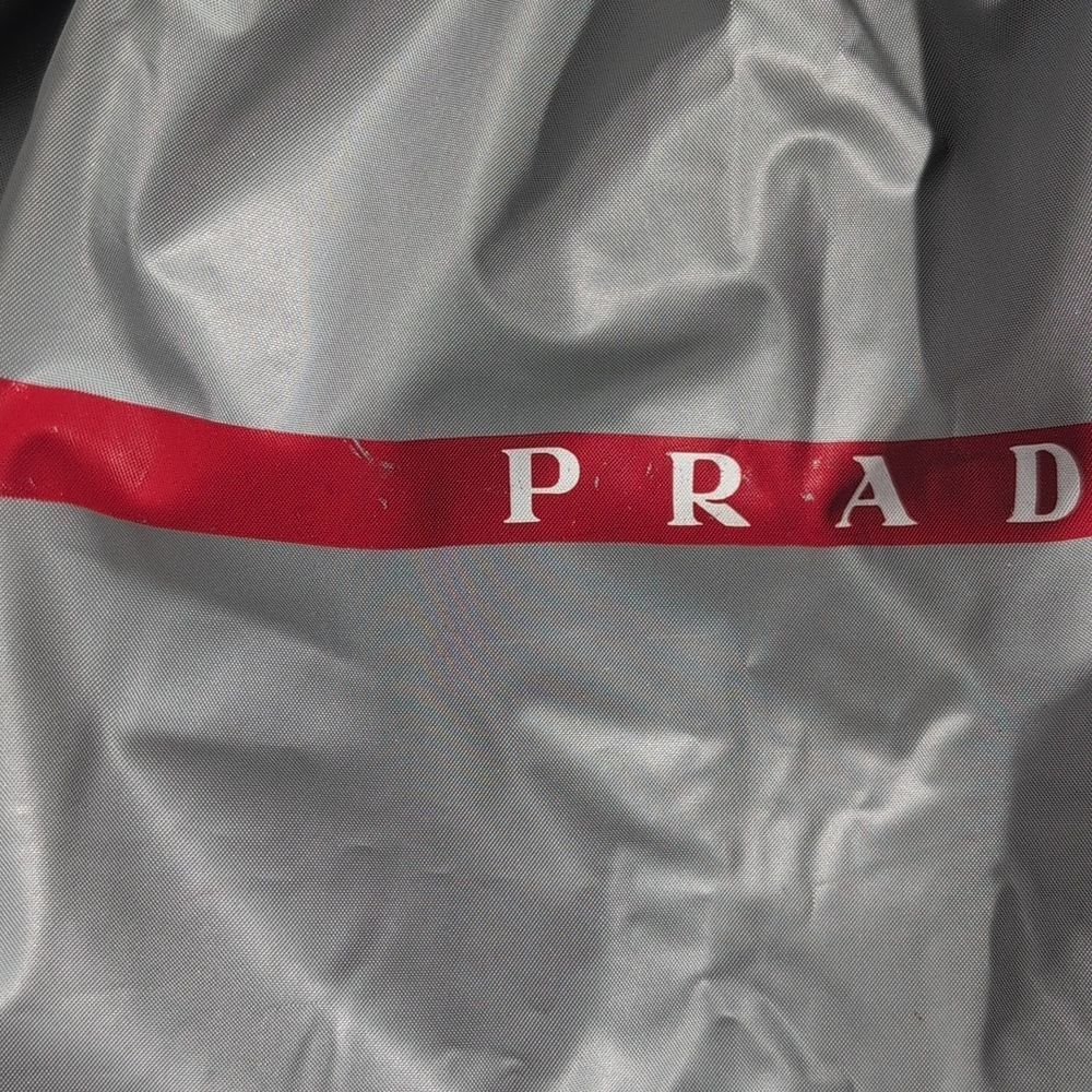 Prada Silver Drawstring Bag with Red Accent (plastic) - Picture 11 of 11